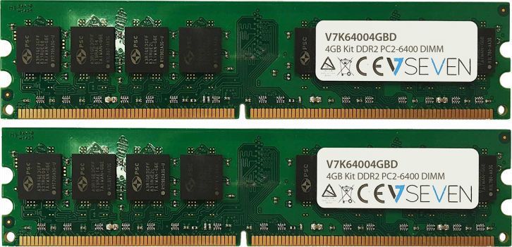 Atmiņa V7 2X2GB KIT DDR2 800MHZ CL6 - V7K64004GBD operatīvā atmiņa