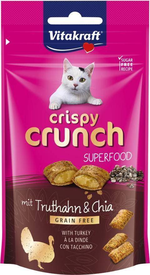 Vitakraft Vitakraft Kot 60g Crispy Crunch Indyk Chia /8 67064 (4008239393166) kaķu barība