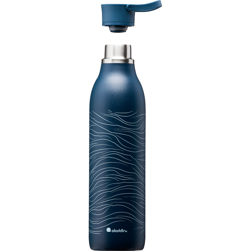 ALADDIN Termopudele CityLoop Thermavac eCycle Water Bottle 0.6L parstradata nerus. terauda / tumsi zila Wave 6939236413664 Virtuves piederumi