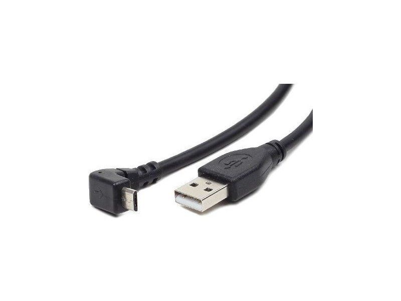 Gembird USB A - MicroUSB B, 1.8m Angled Micro-USB cable, USB A, Micro-USB B, 1.8 m, Black USB kabelis