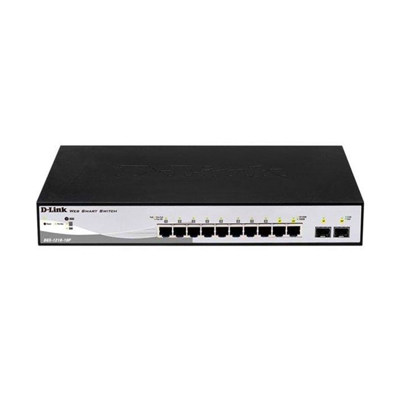 D-Link 10-port 10/100/1000 Gigabit Smart Switch including 2 Combo 1000BaseT/SFP komutators