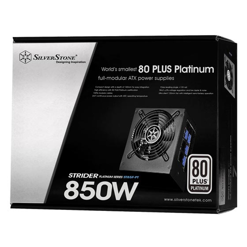 Silverstone SST-ST85F-PT Strider 80 Plus Platinum, modular - 850 Barošanas bloks, PSU