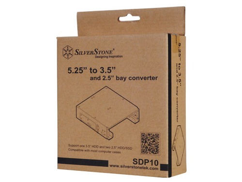 SilverStone SST-SDP10B - 5.25 inch - 1x 3.5 inch or 2x 2.5 inch aksesuārs datorkorpusiem