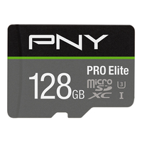 PNY Pro Elite MicroSDXC 128 GB Class 10 UHS-I/U3 A1 V30 (P-SDU128V31100PRO-GE) USB Flash atmiņa