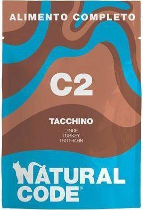 Natural Line s.r.l NATURAL CODE KOT sasz.70g C2 INDYK VAT017995 kaķu barība