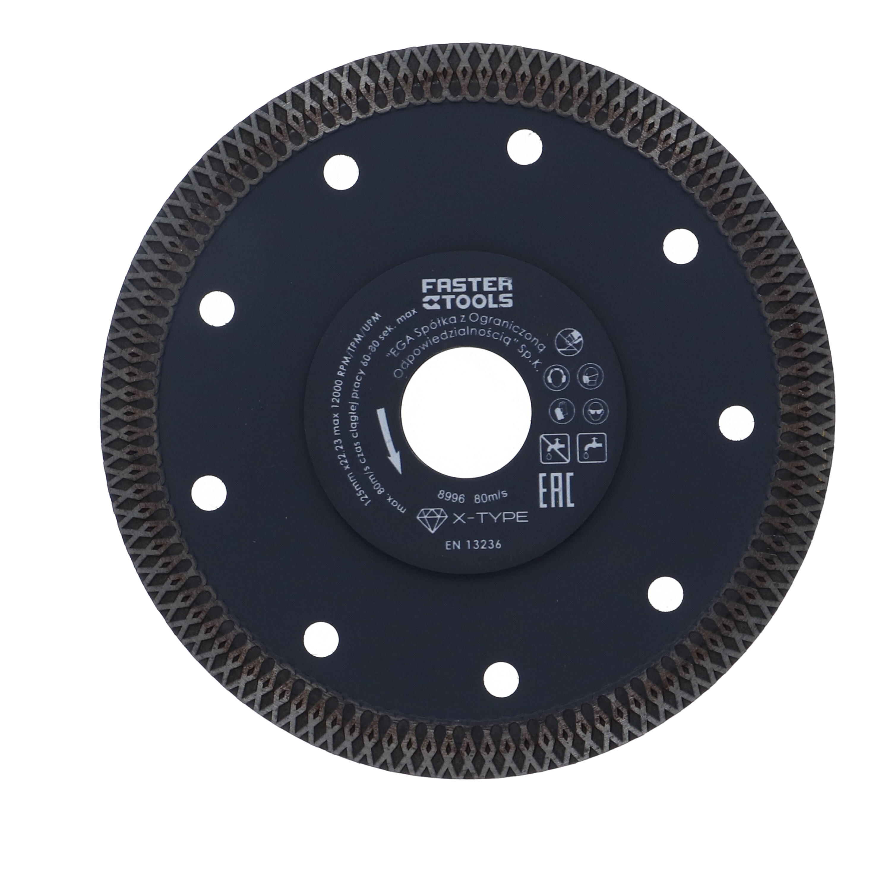 Dimanta disks PCN 125x1.2x22mm flizem X-tipa Faster 8989969 (5907078989969)