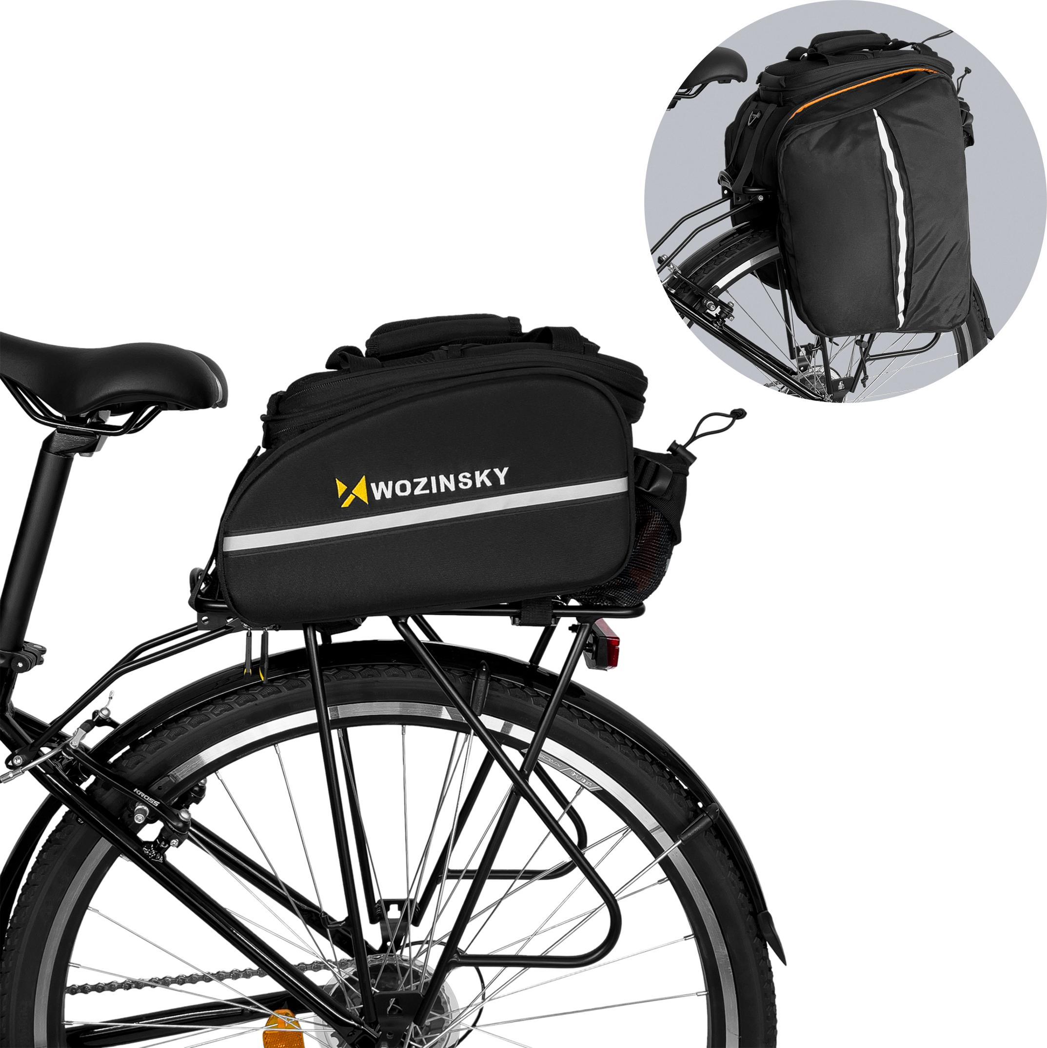 Wozinsky Wozinsky pojemna torba rowerowa na bagaznik 35L (pokrowiec przeciwdeszczowy w zestawie) czarny (WBB19BK) 5907769300615 (59077693006