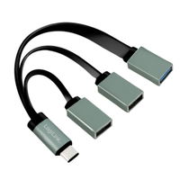 UA0315 USB 3.0 (3.1 Gen 1) Type-C 5000Mbit/s Schwarz, Grau Schnittstellenhub ... datortīklu aksesuārs