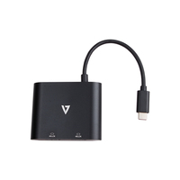 V7 USB-C TO 2X HDMI VIDEO ADAPTER HDMI 1.4 X2 4K/30HZ UHD ADAPTER USB kabelis
