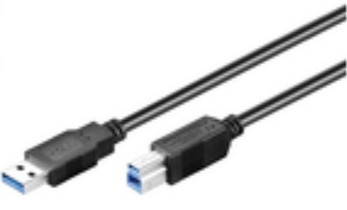 MicroConnect  USB3.0  A-B 1m M-M Black USB kabelis