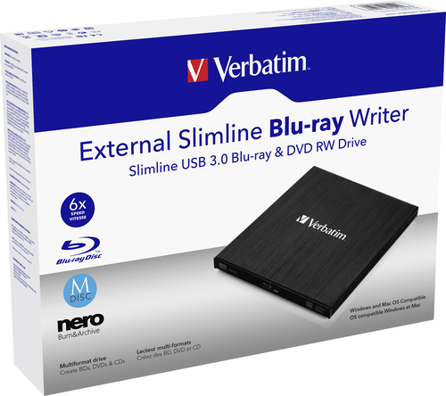 Verbatim BluRay recorder 43890 (USB 3.0; External) diskdzinis, optiskā iekārta