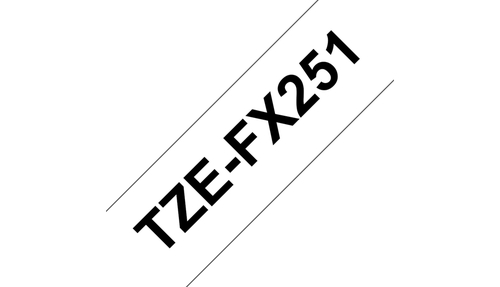 Brother TZE-FX251 Tape Black on White 24mm