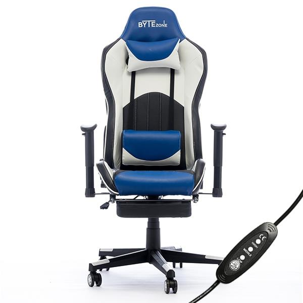 Bytezone Dolce black/white/blue BZ5813B datorkrēsls, spēļukrēsls