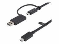 1m USB-C Kabel mit USB-A Adapter Dongle - Hybrid 2-in-1 USB-C Kabel mit USB-A... adapteris