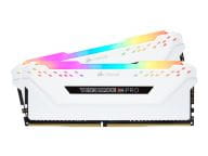 Corsair Vengeance RGB Pro White 16GB [2x8GB 3200MHz DDR4 CL16 1.35V DIMM] operatīvā atmiņa