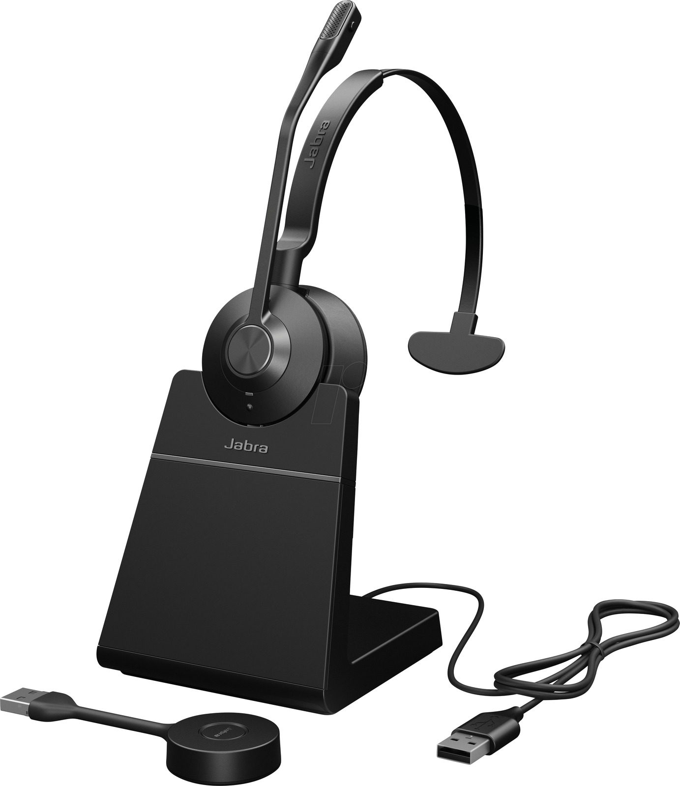Jabra Engage 55 UC Mono Headset On-Ear (DECT, kabellos, USB, Ladestation) austiņas