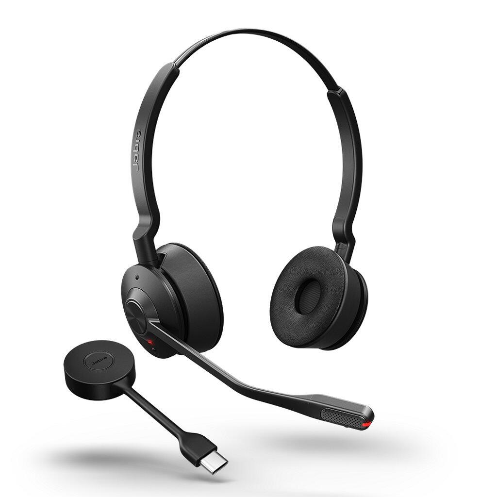 Jabra Engage 55 UC Stereo Headset On-Ear (DECT, kabellos, USB-C) austiņas