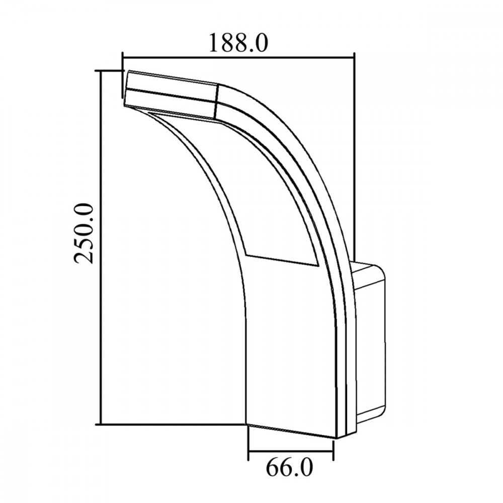 LED Lamp Faced Outdoor Wall 10W MCE343 B apgaismes ķermenis