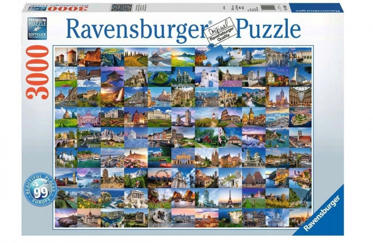 99 great places in Europ e 17080 (4005556170807) puzle, puzzle