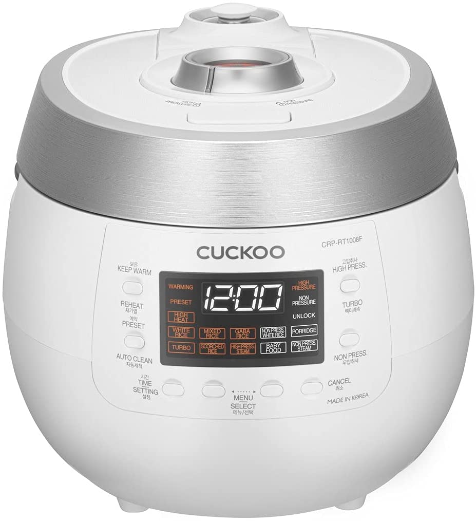 Cuckoo rice cooker TWIN PRESSURE white - CRP-RT1008F Multivārāmais katls