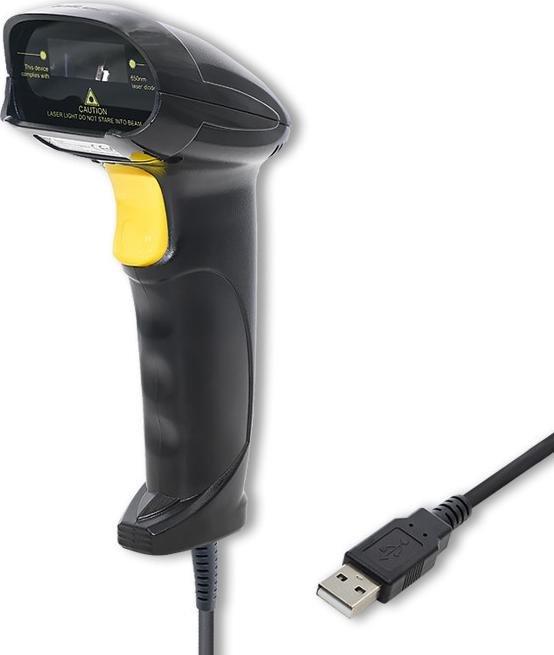 Laser scanner 1D, USB black svītru koda lasītājs