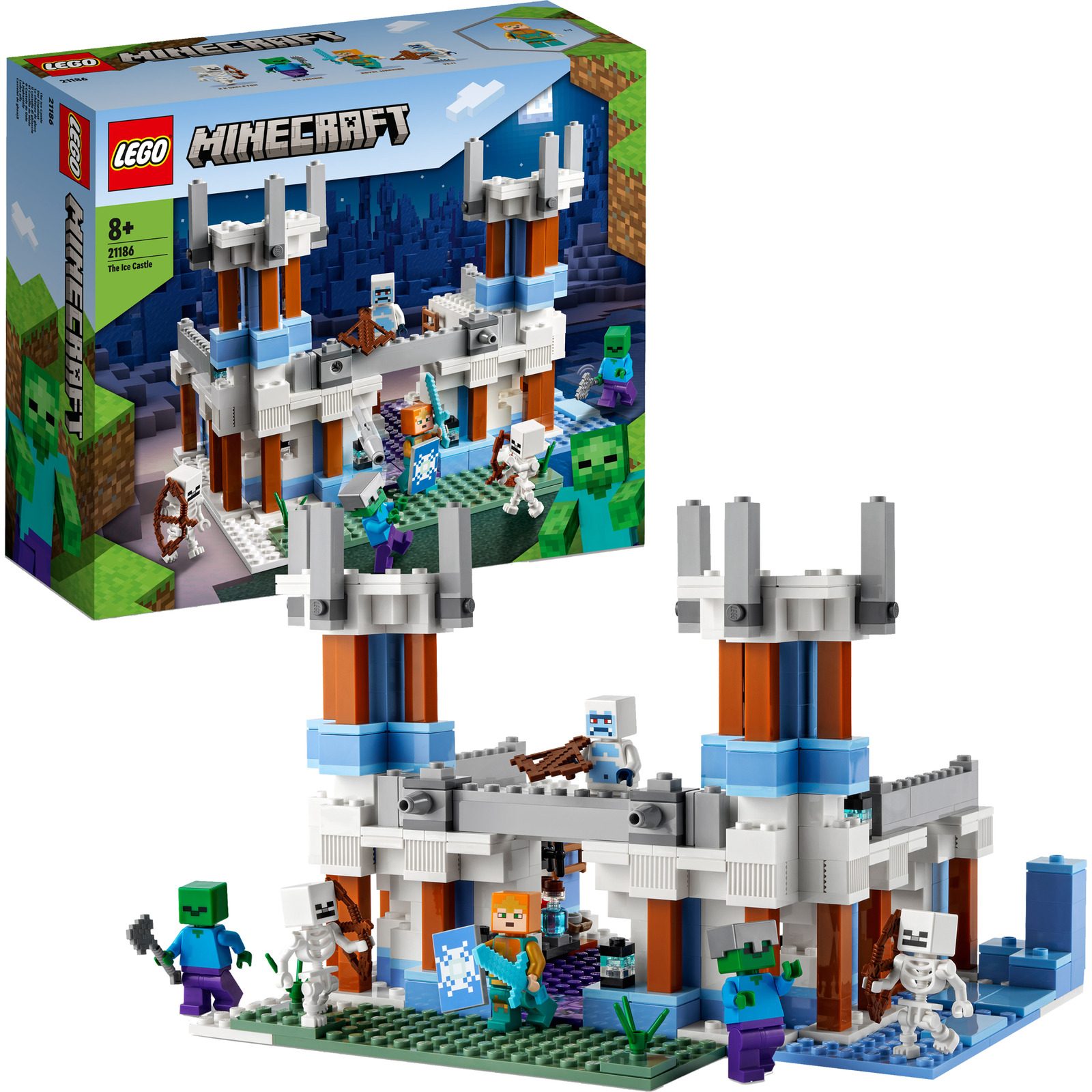 LEGO Minecraft 21186 The Ice Castle Toy LEGO konstruktors