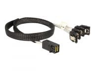 Delock Cable Mini SAS HD SFF-8643 > 4 x SATA 7 Pin 0.5m kabelis datoram