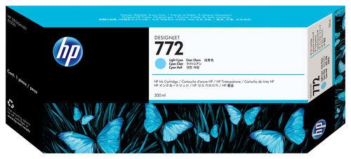 HP 772 Light Cyan DJ Ink Cart, 300 ml kārtridžs