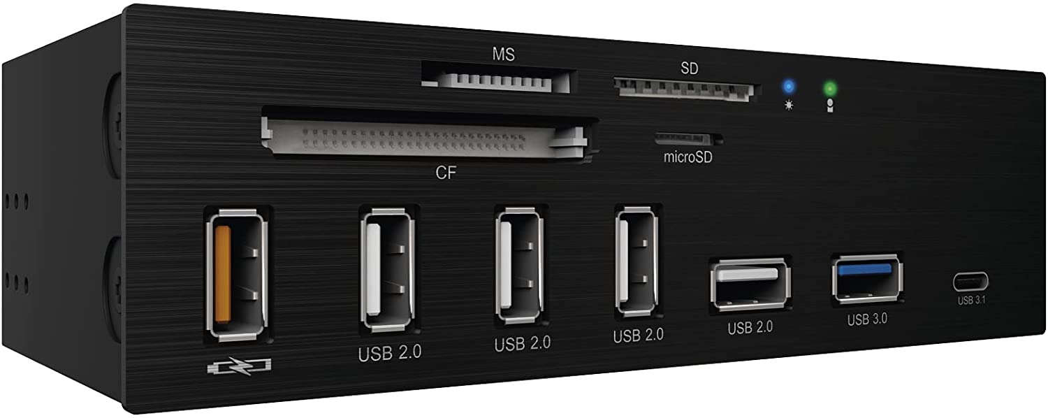 ICY BOX IB-867a - multi-card reader for 1x 5.25 slot 60848 (4250078171843) aksesuārs portatīvajiem datoriem