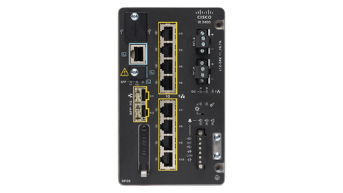 CISCO CATALYST IE3400 WITH 8 GE POE/POE+ AND 2 GE SFP MODULAR NA IE-3400-8P2S-A (0889728205351) komutators