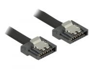 DeLOCK FLEXI - SATA- Cable - Serial ATA 150/300/600 - 7- pines SATA (M) - 7- pines SATA (M) - 10cm - black kabelis datoram