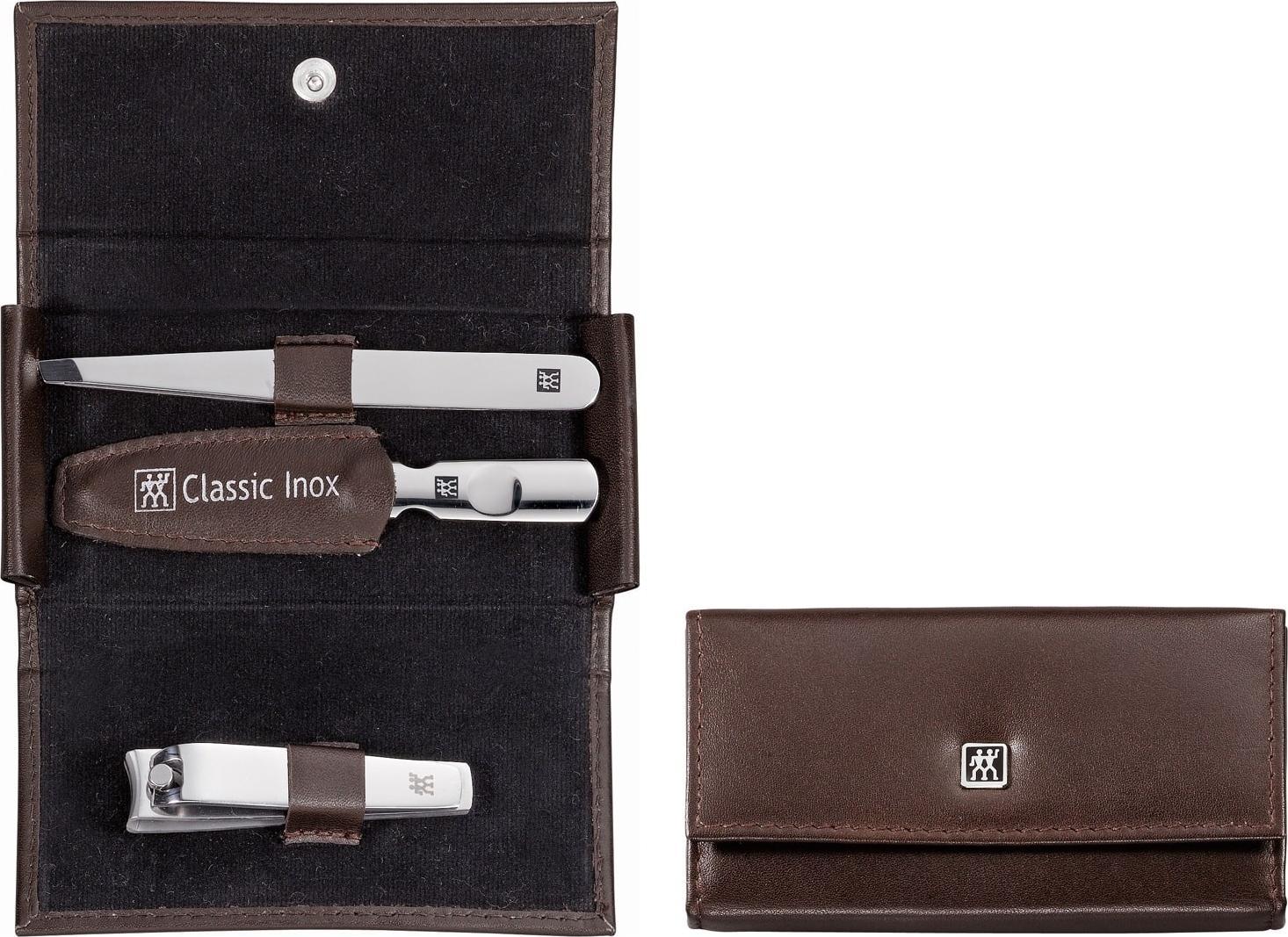 Zwilling CLASSIC INOX Pocket Case, brown, 3 pcs.