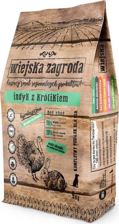 Wiejska Zagroda Indyk z Krolikiem 9 kg ASIK9 (5906874201138) barība suņiem