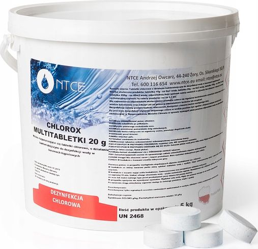 NTCE 5 Kg Chlorox 20g Biale Chemia 7096651 (5903899665037) Baseins