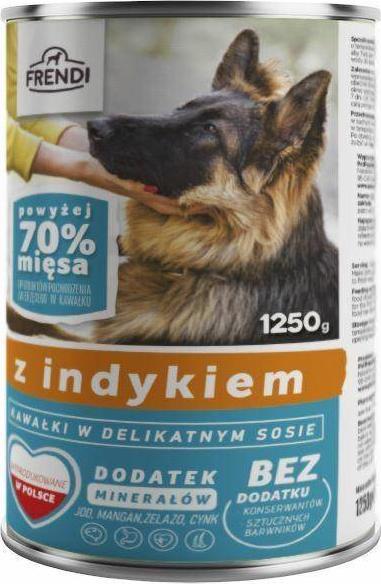 Pet Republic FRENDI PIES puszka INDYK sos /8 1250g VAT019186 (5904316130022) barība suņiem