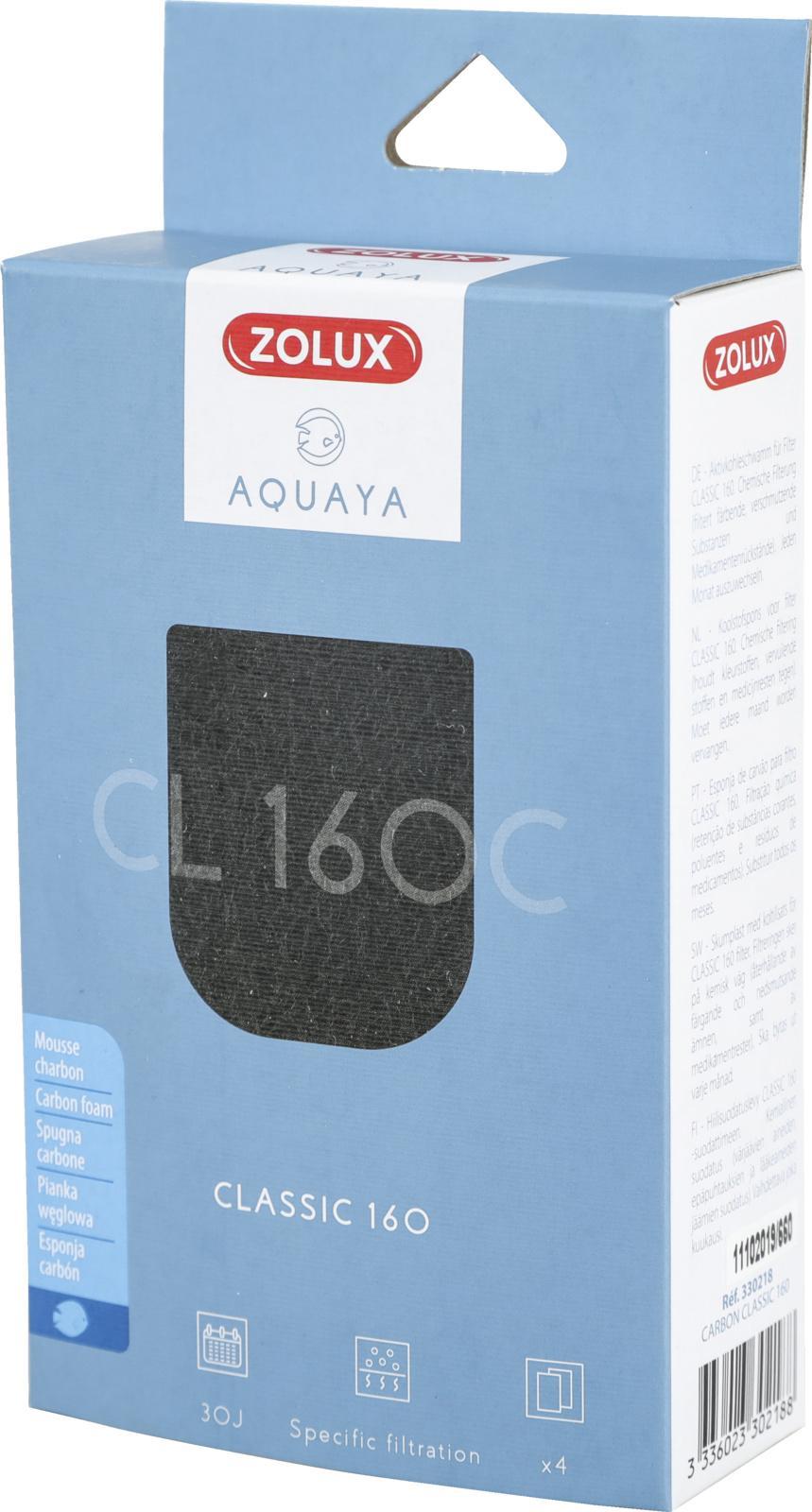 Zolux AQUAYA Wklad Carbon Classic 160 7544668 (3336023302188) akvārija filtrs