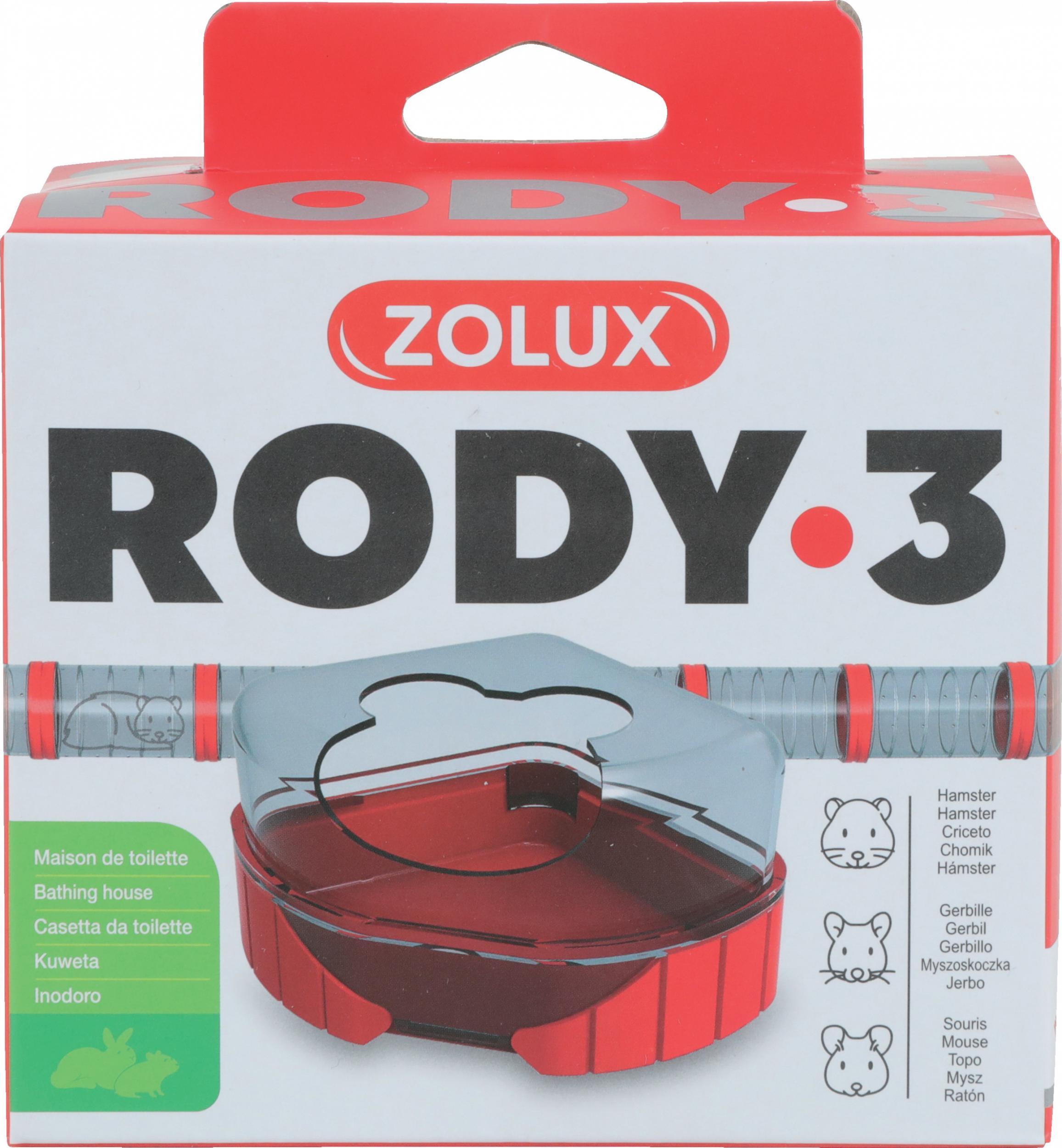 Zolux ZOLUX Toaleta RODY3 kol. czerwony 206039 (3336022060393) grauzējiem