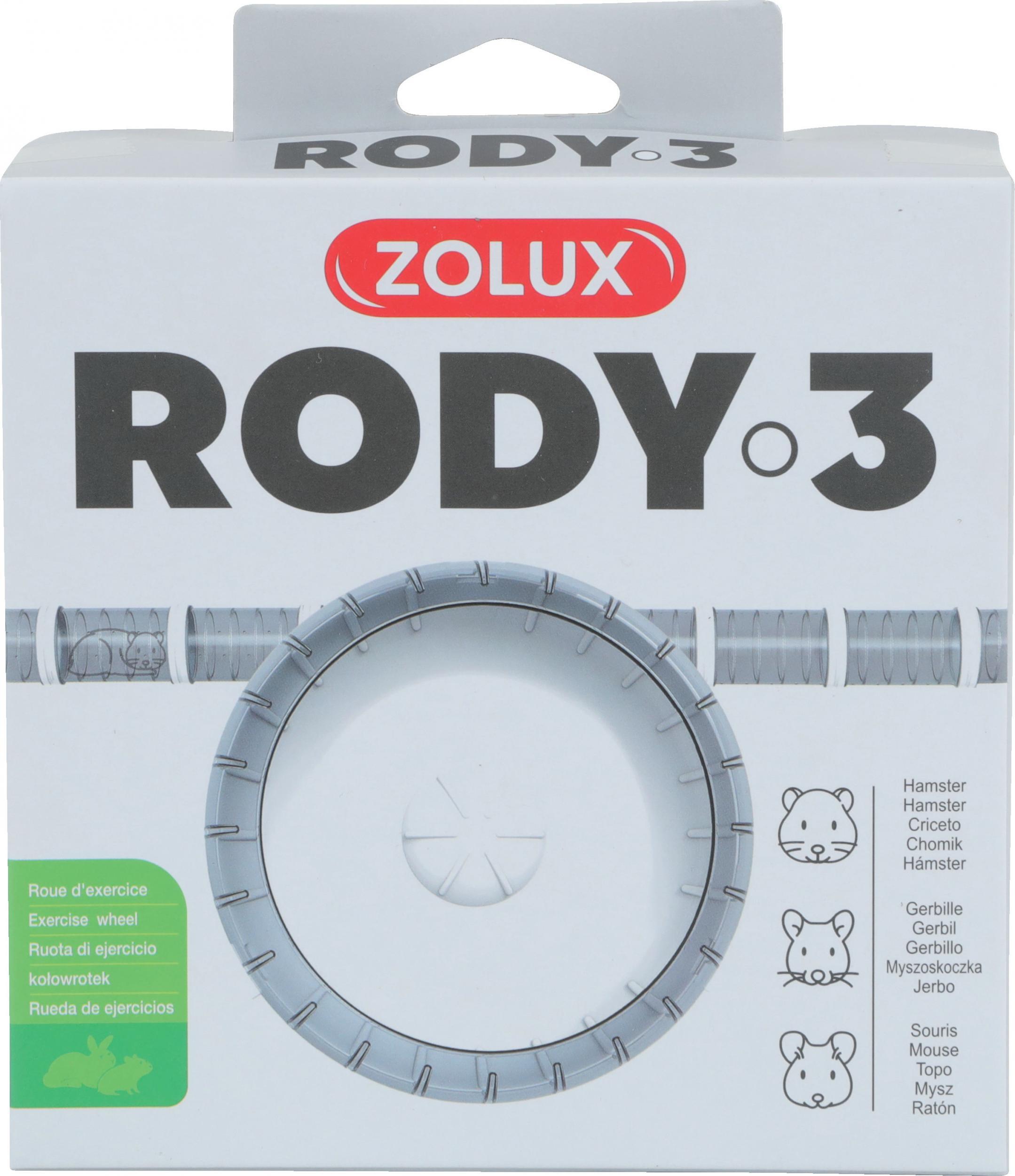 Zolux ZOLUX Kolowrotek RODY3 kol. bialy 206034 (3336022060348) grauzējiem