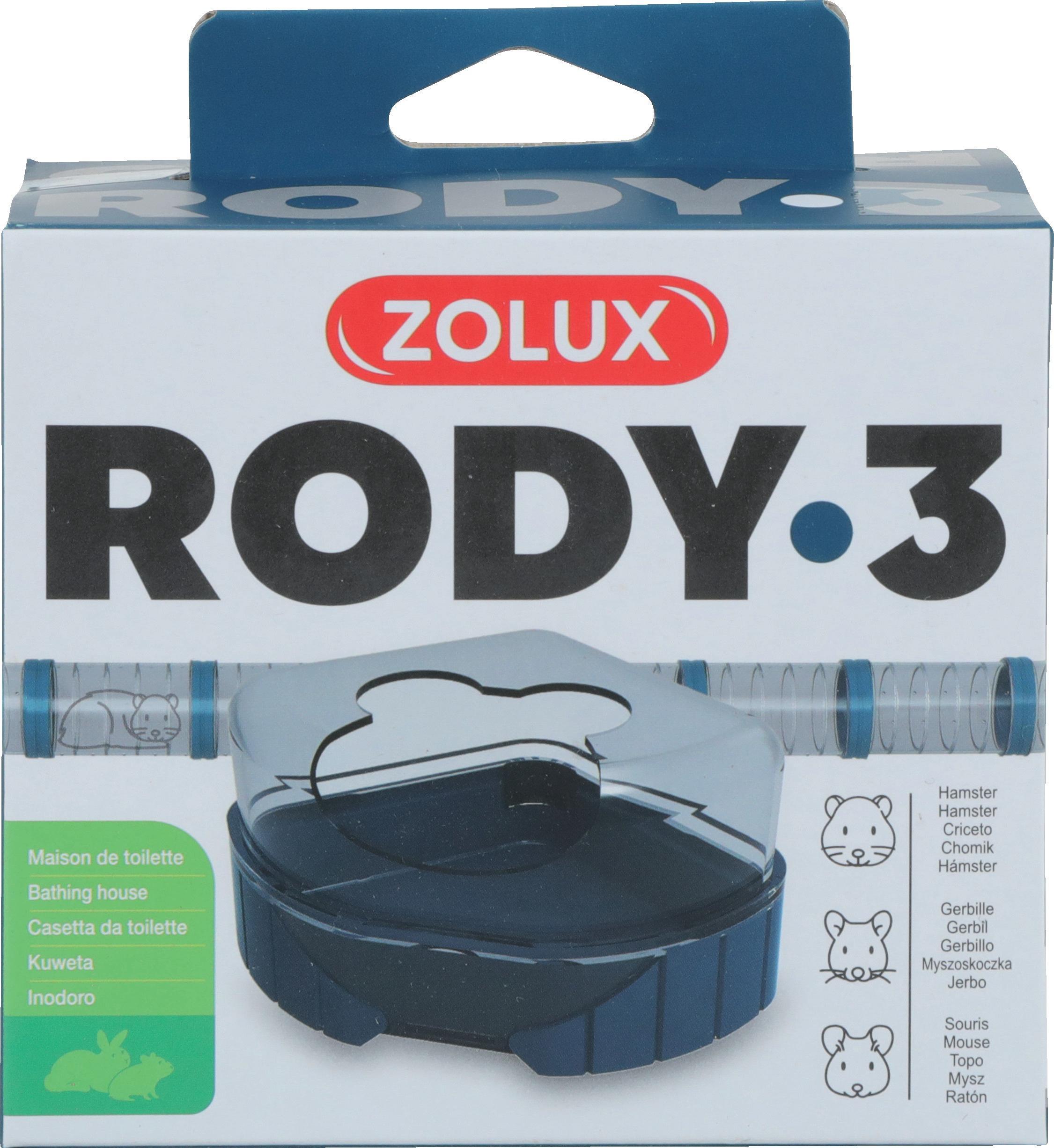 Zolux ZOLUX Toaleta RODY3 kol. niebieski (48438) (3336022060416) grauzējiem