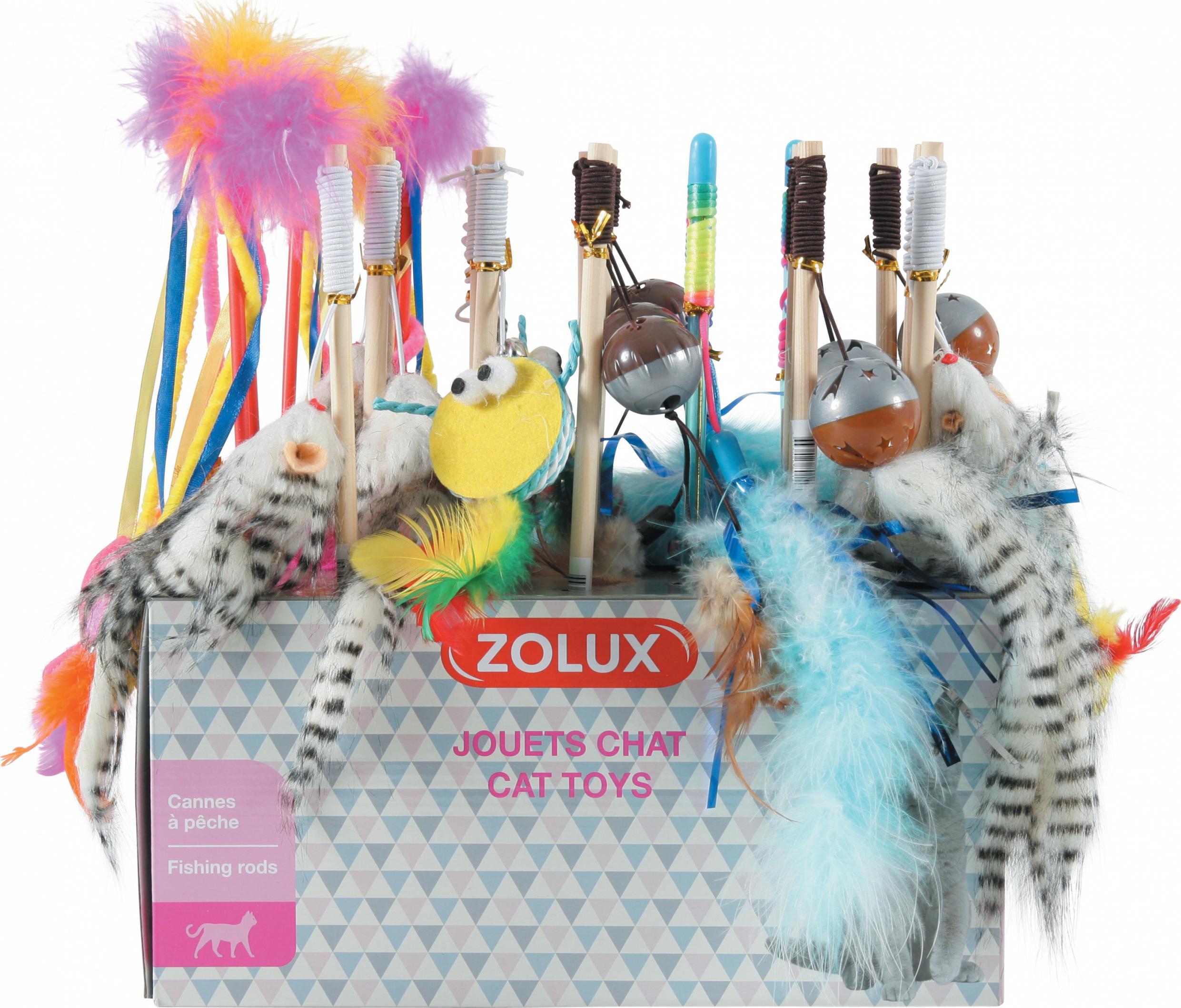 Zolux ZOLUX Display z zabawkami dla kota - 24 wedki 1132493 (3336025801436) piederumi kaķiem