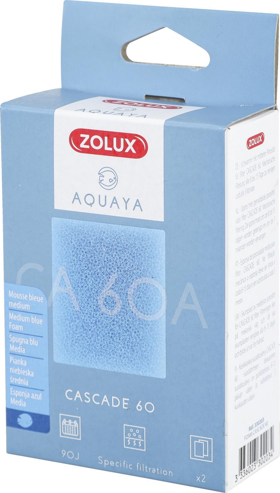Zolux ZOLUX AQUAYA Wklad gabka Cascade 60 7544718 (3336023302034) akvārija filtrs
