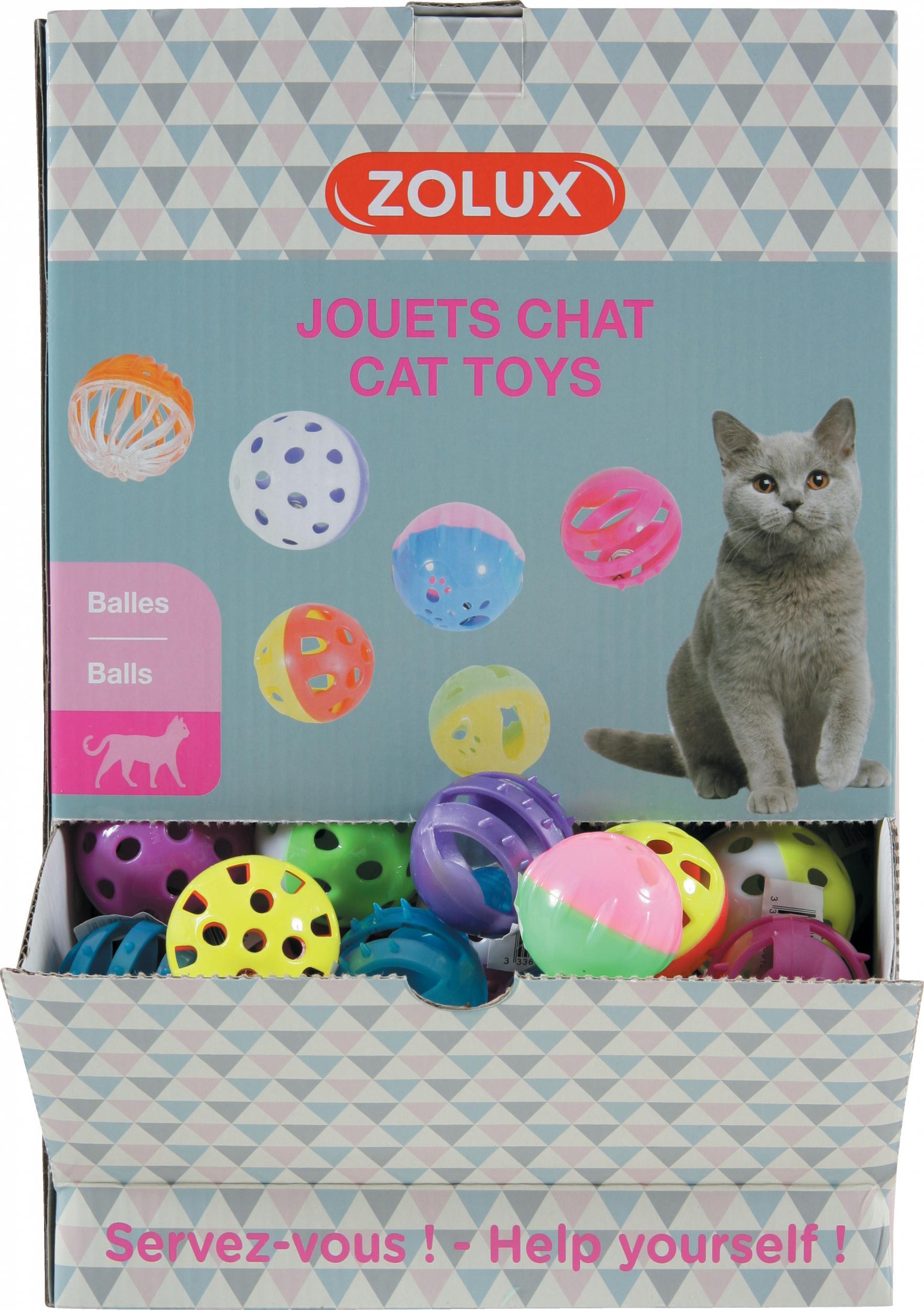 Zolux ZOLUX Display z zabawkami dla kota - 204 pileczki 91641 (3336025801412) piederumi kaķiem