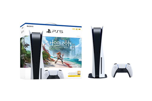 Sony Playstation 5 PS5 Standart Blu ray Disk + Horizon Forbidden West spēļu konsole