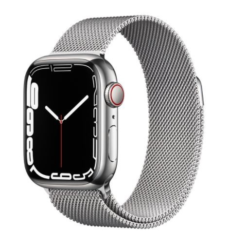 Apple Watch Series 7 45 mm OLED 4G Silver GPS (satellite) Viedais pulkstenis, smartwatch