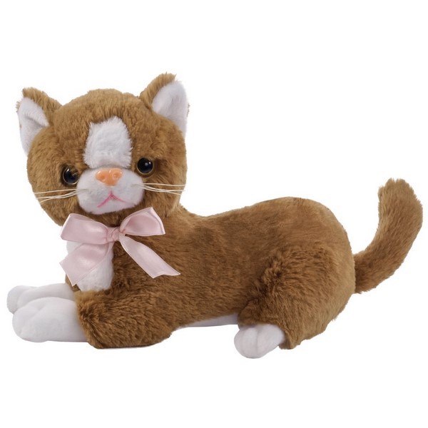 Plush toy Flico brown cat with bow 34 cm