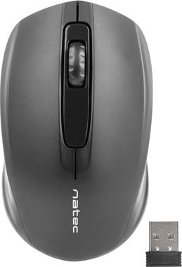 Natec Wireless Optical Mouse JAY Nano| Wireless 2.4 GHz | 1600 DPI | black Datora pele