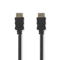 Nedis - HDMI mit Ethernetkabel - HDMI (M) bis HDMI (M) - 10 m - abgeschirmt - Schwarz - rund 5412810264520