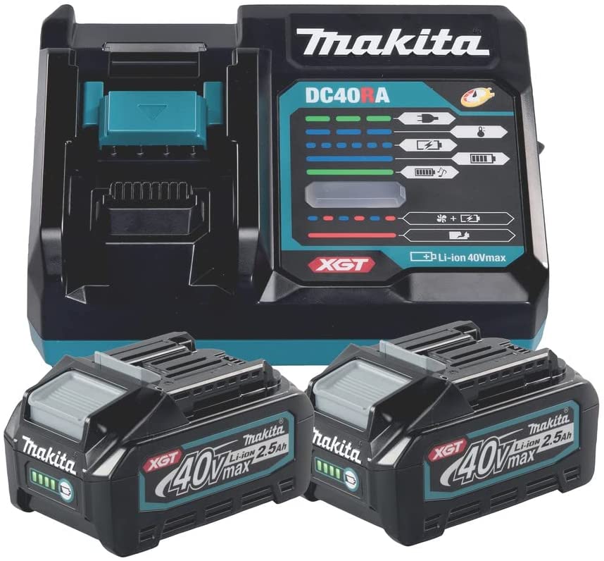 Makita Power Source Kit Li 40V 2.5Ah, charger (black/blue, 2x battery BL4025, 1x quick charger DC40RA)