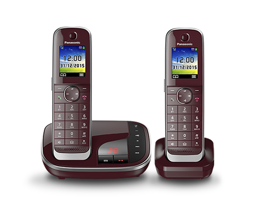 Panasonic KX-TGJ322GR weinrot telefons