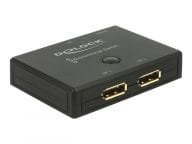 DeLock Displayport 2 - 1 Switch bidirectional 4K 60 Hz - video switch - 2 ports KVM komutators